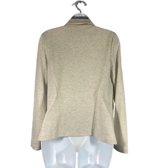 Tart Collections Size XS Jacket Open Front Oatmeal Zipper Pockets Poplin - Picture 5 of 10